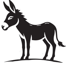 Donkey Silhouette Vector Icon - High-Quality Editable Graphic Design