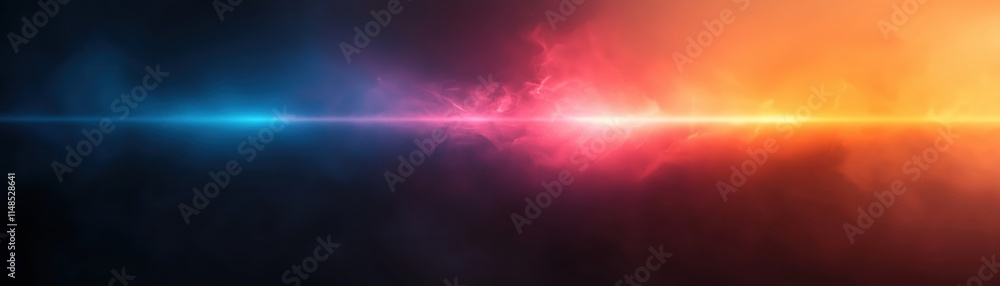 Poster vibrant abstract light spectrum with dynamic colors for creative design projects.