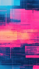 Obraz premium Vibrant abstract design with dynamic layers in pink and blue tones for creative projects.