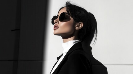 woman, minimalist style, clean aesthetic, sharp focus