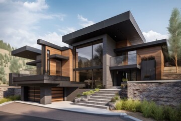 Modern Mountainside Home Architectural Design
