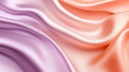 Obraz premium Soft Draped Pastel Pink and Peach Silk Fabric