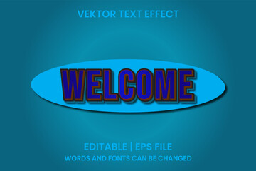 editable welcome effect text
