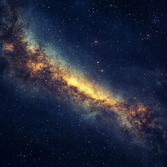 Fototapeta premium Fiery Cosmic Nebula with Starry Background