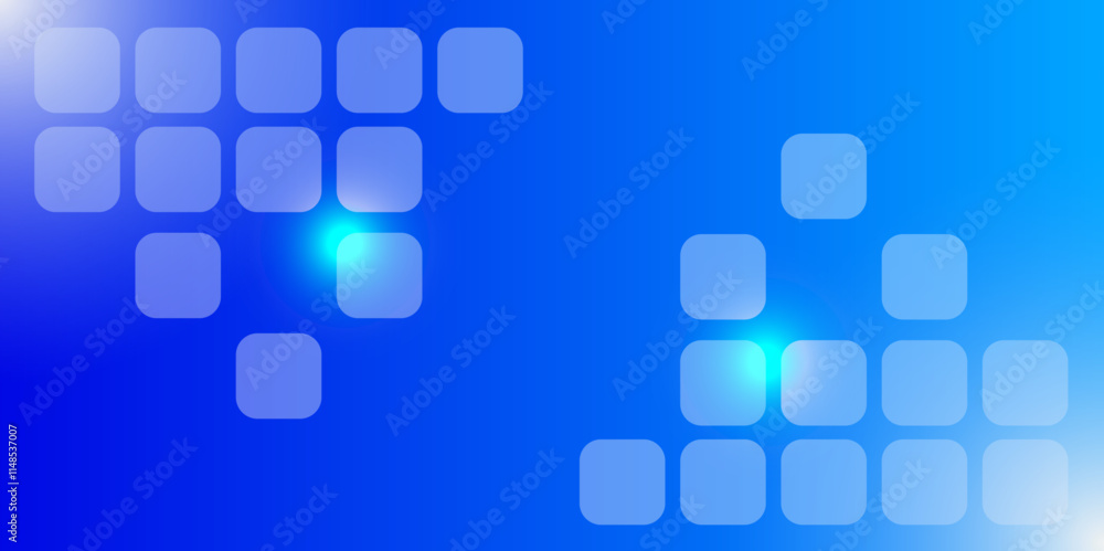 Poster futuristic blue color shape with gradient dynamic background.