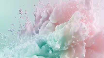 Fototapeta premium Pastel Colored Foam Abstract Swirling Cloud Formation