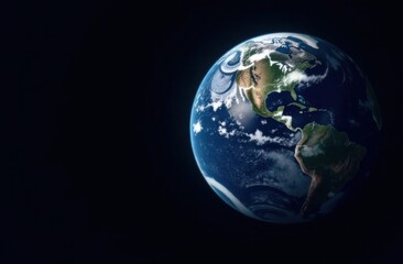 Fototapeta premium View from space of planet Earth.