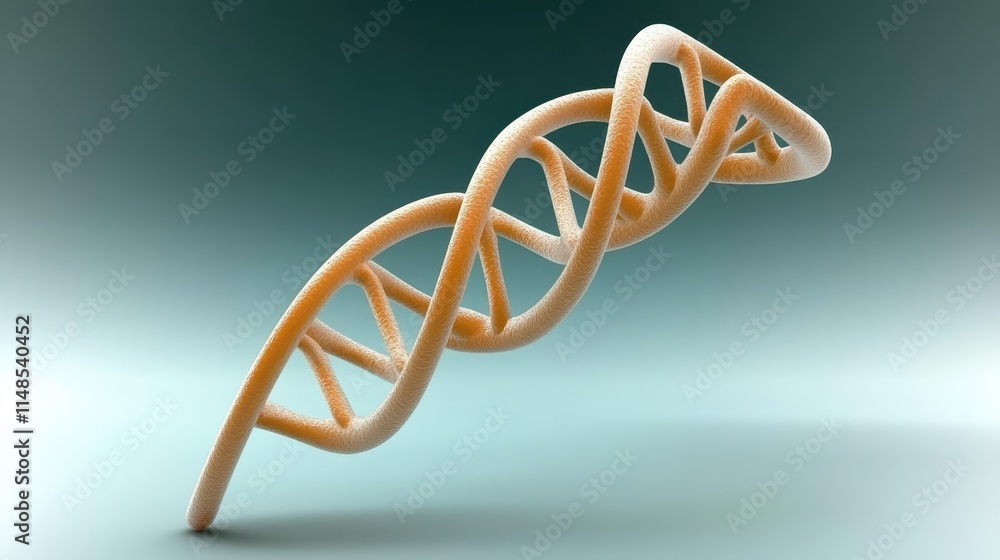 Poster 3d rendered dna molecule structure, a deep dive into the building blocks of life and genetic informa