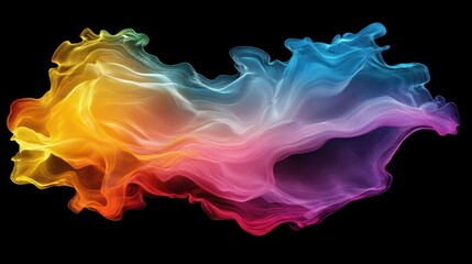 Abstract Colorful Wave Form Design Art