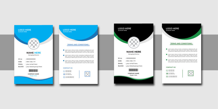 modern design template of Id card