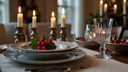 christmas table setting