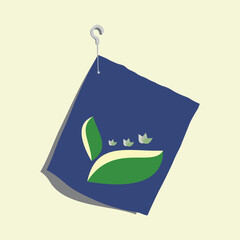 vector illustration of bagged air freshener