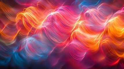 Obraz premium Dreamlike Explosion of Colorful Firework Trails in Vibrant Digital Artwork