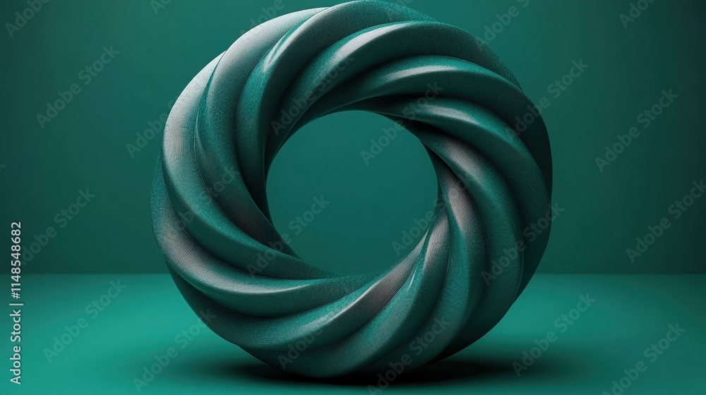 Poster minimalist geometric shapes a sharp torus in gallery