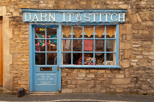 Oxford, UK - Nov 30, 2013: Sewing Shop in Oxford, UK