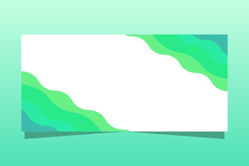 Obraz premium modern green nature theme gradient color art background banner