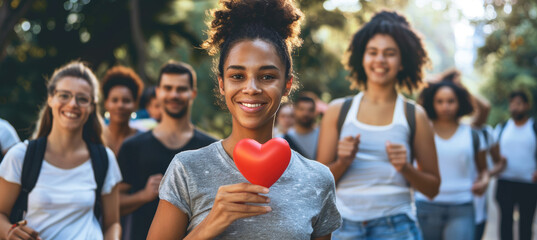 Obraz premium Heart Health Awareness Walkathon: Community Engagement for Arrhythmia Awareness