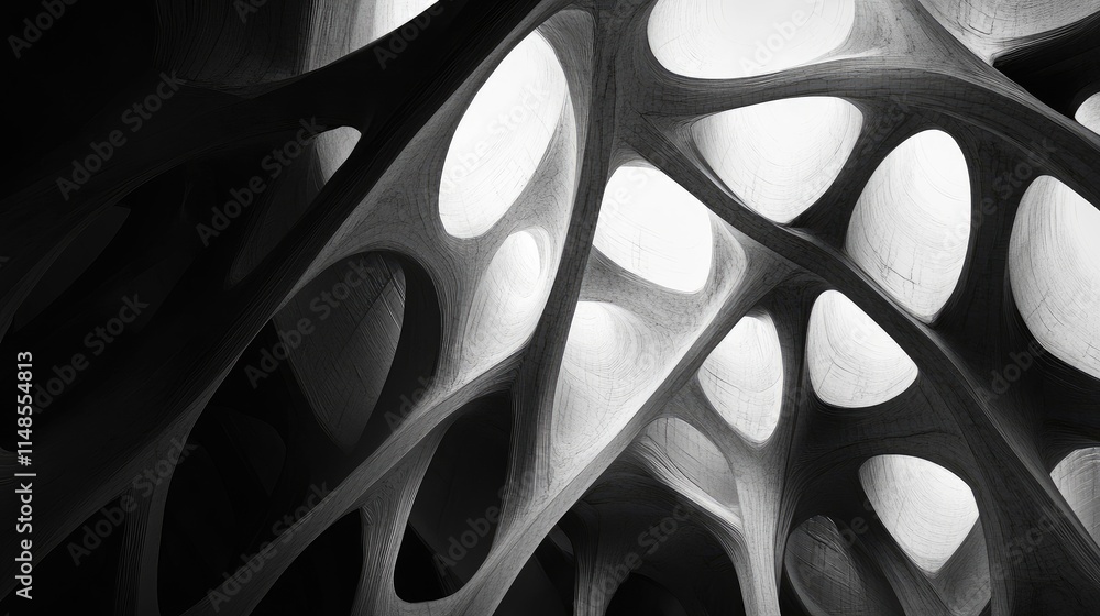 Aufkleber Abstract background featuring curved intersecting lines forming a web-like structure.