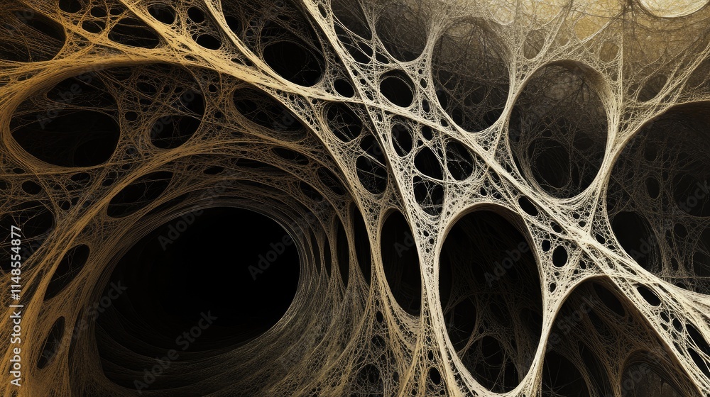 Aufkleber Abstract background featuring curved intersecting lines forming a web-like structure.