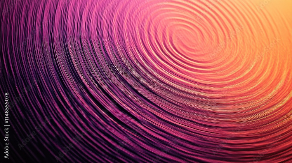 Poster abstract background of gradient circular lines symbolizing ripples on a serene surface.