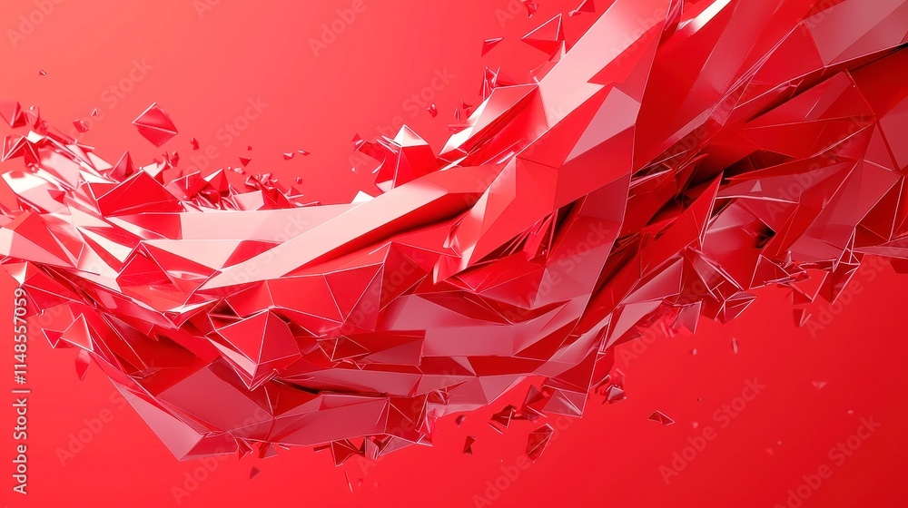 Poster geometric harmony, an abstract low-poly background featuring a triangulated texture, showcasing a mo