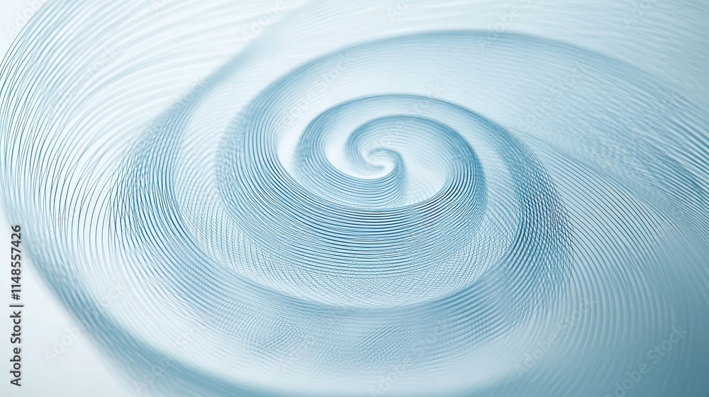 Poster abstract line background featuring concentric spiral lines, isolated on a simple white surface.