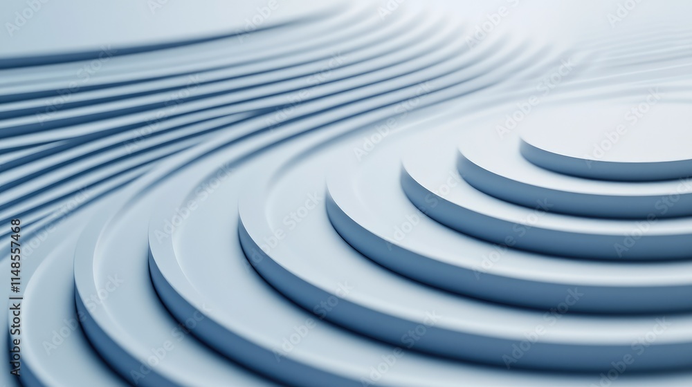 Poster abstract line background featuring concentric spiral lines, isolated on a simple white surface.