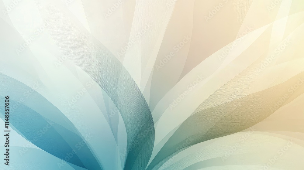 Aufkleber abstract line background of radial curves spreading outward in soft gradient tones.