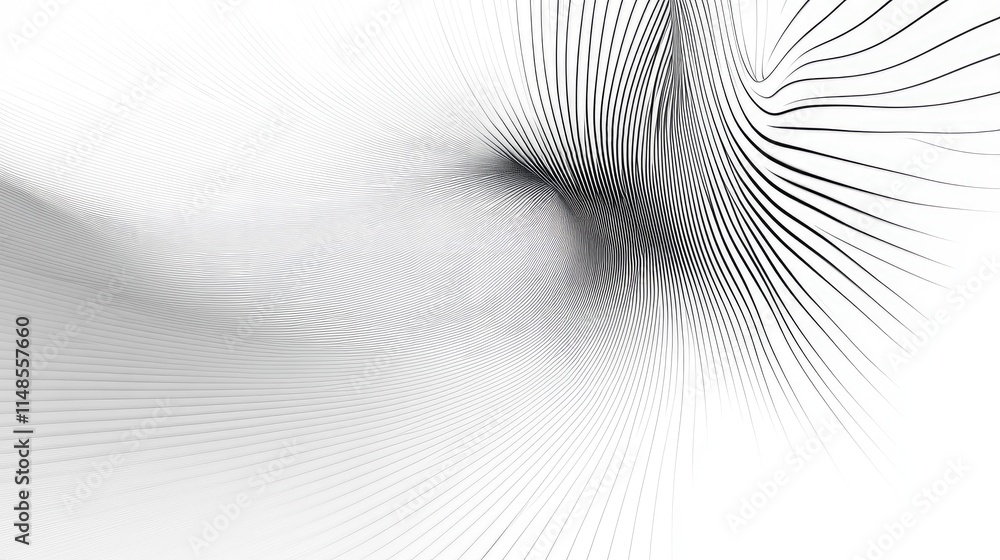 Poster abstract line background of radial curves spreading outward in soft gradient tones.