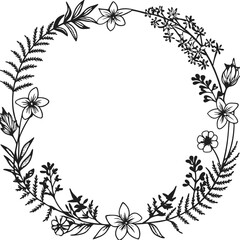 a beautiful flower ornamental frame