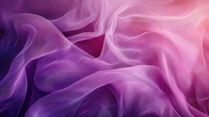 Fototapeta premium Background of undulating lines in shades of purple and pink, symbolizing fluidity and softness.