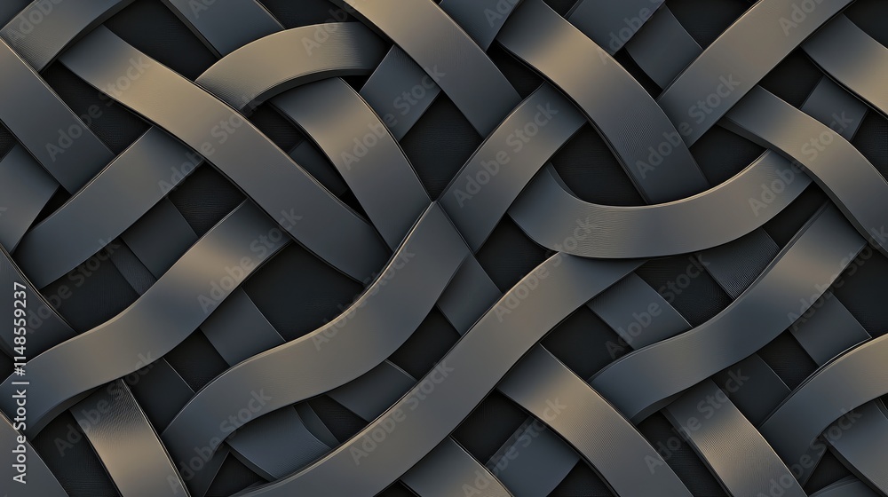 Poster clean and modern background with interweaving lines forming a seamless geometric pattern.
