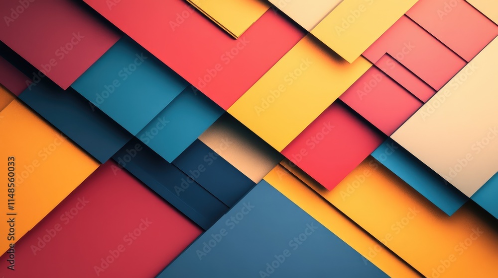 Poster dynamic background of intersecting colorful lines forming a layered, abstract design.