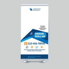 Fototapeta premium ROLL-UP BANNER DESIGN TEMPLATE FREE FILE. FLYER, POSTER, BANNER.