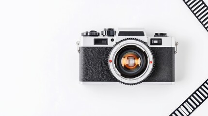 Vintage camera film frame, retro design element, perfect for templates and creative projects, showcases classic aesthetic, enhances visual storytelling, versatile usage