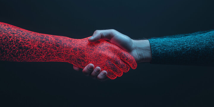 Innovative cybersecurity countermeasures in artificial intelligence partnerships digital world 3d visuals futuristic concepts