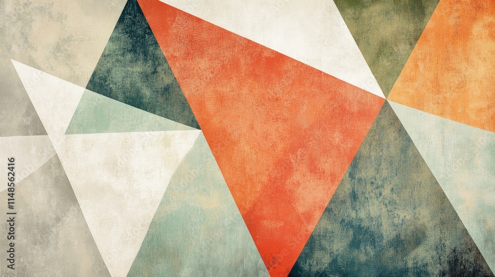 Poster geometric line background featuring triangle-based patterns, isolated on a neutral backdrop.