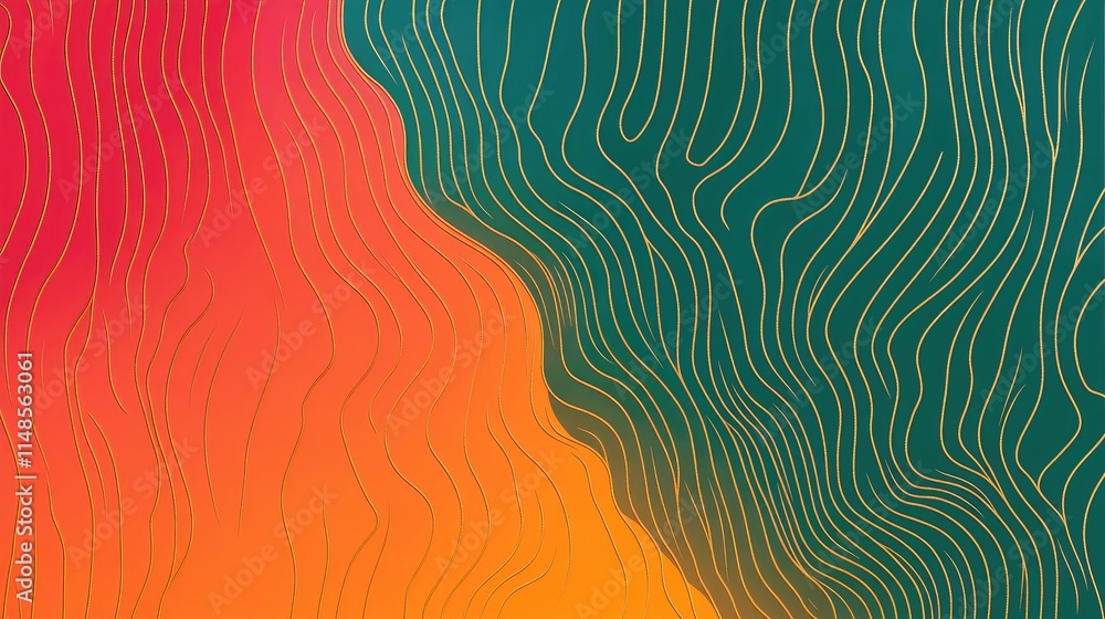 Poster gradient background with overlapping linear patterns, transitioning smoothly between bold colors.