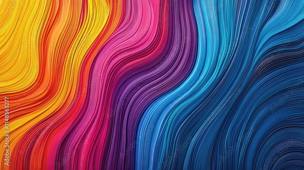 Poster gradient background with overlapping linear patterns, transitioning smoothly between bold colors.