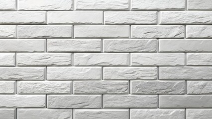 Obraz premium White brick wall texture background for stone tile block painted in grey light color wallpaper modern interior and exterior and backdrop design