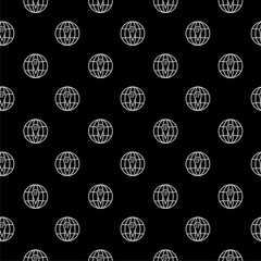  IP icon seamless pattern isolated on black background
