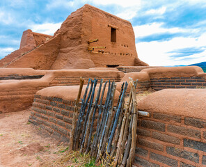 Remains of The Spanish Mission Nuestra Senora de los Angeles de Porciuncula de los Pecos, Pecos...