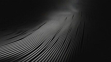 Minimalist line background with gradient stripes forming an illusion of waves in 3D.