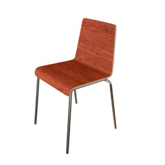 Chair Red Wood isolated transparent background