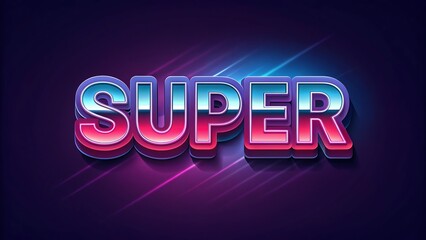 Super 3D text effect design
