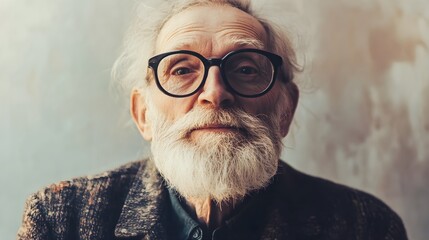 An image on the theme of old age and youth, family, love, generational change, the transience of time. Old age, youth, family values