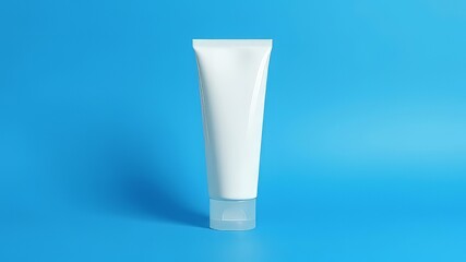 Plastic Tube Cardboard Box Mockup - Front View - Vivid Illustration