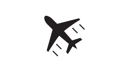 airplane icon on white background