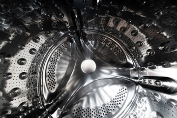Inside of a washing machine drum