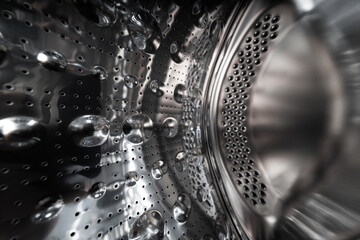 Inside of a washing machine drum